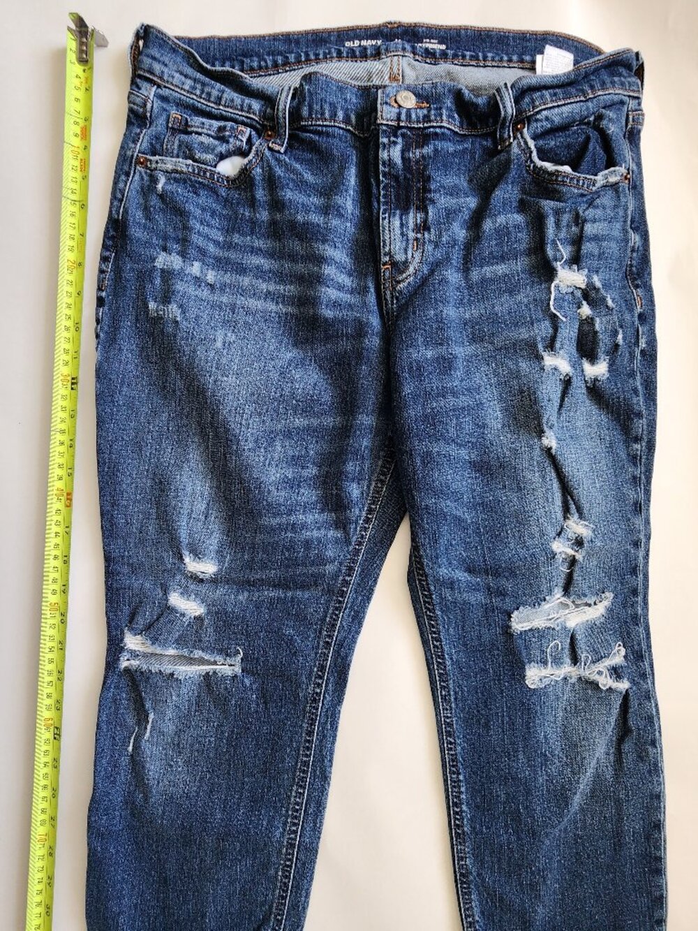 Old Navy Mid-rise Distressed Boyfriend Jeans -Size 14